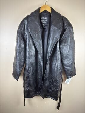 Vintage Maxam Women’s Black Lambskin Leather Jacket Italian Mosaic Size M NWT